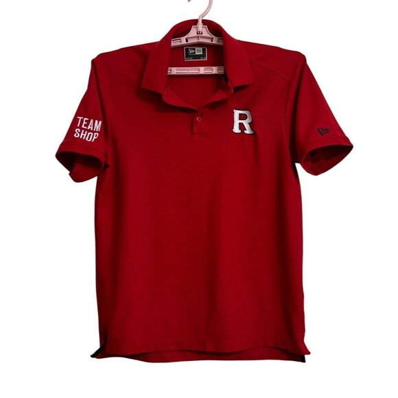 New Era Rutgers Scarlett Knights Men's SZ Medium Logo Short Sleeve Polo Red - Picture 12 of 12